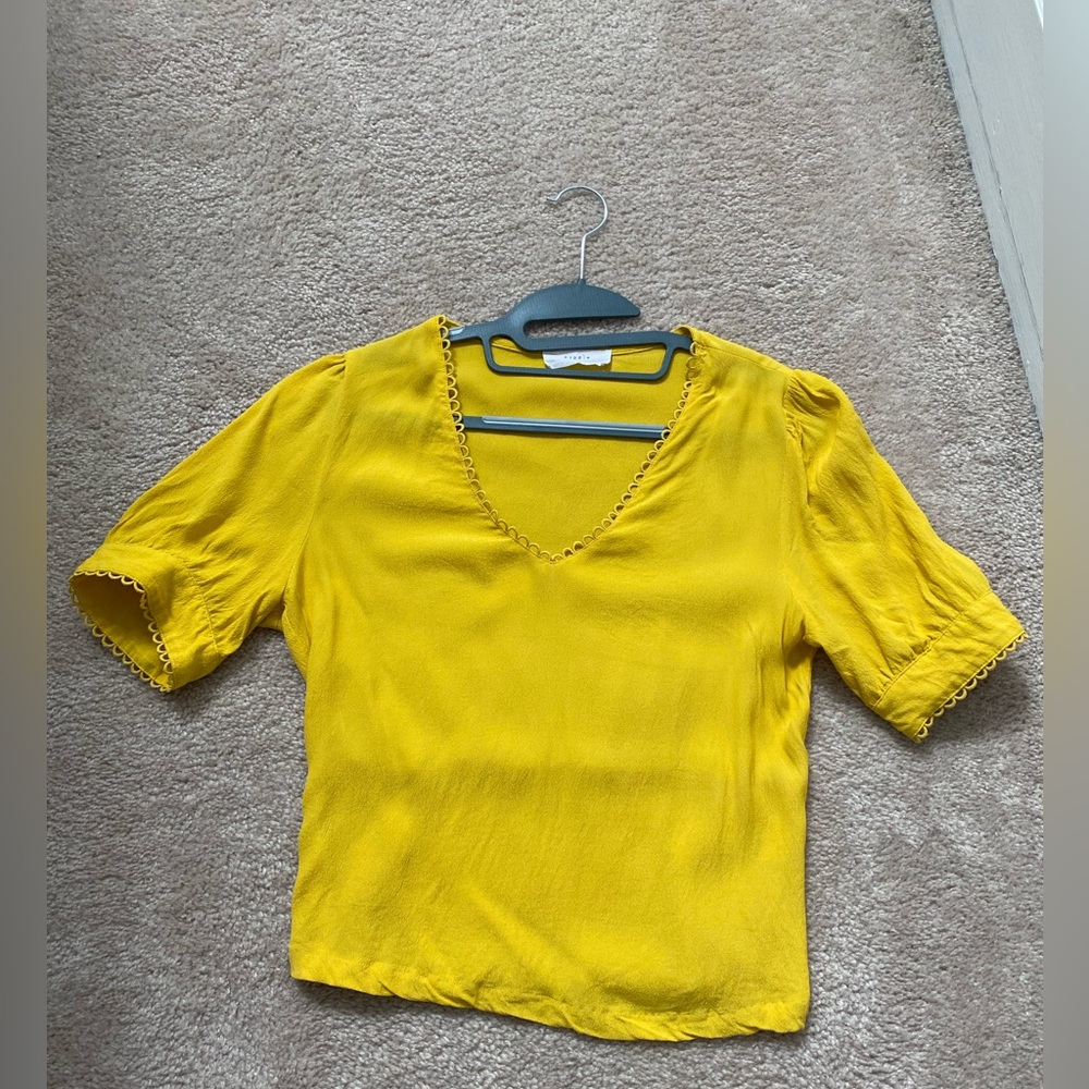 Yellow mustard colored blouse